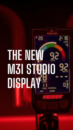 Keiser Europe | Engineering Human Performance on Instagram: "The new M3i Studio line is now available! 💥 The legendary Keiser M3i Studio Indoor Bike has received a new innovative digital screen. And that’s not all. Many different new features are available. A fresh look with advanced features that bring your ride data to life 🚲📱 🔺Ride by Color with color-coded FTP and HR Zones 🔺BIGGER and better display 🔺72 Gears providing fine-tuned resistance for