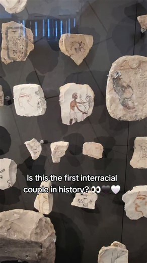 This is an ancient artist’s practice sketch from the Grand Egyptian Museum. Two figures. Two different skin tones. A simple training piece… or something deeper? #Egypt #AncientEgypt #Art #Ostracon #Kemet #History #Museum #Archaeology #Diversity #AncientArt #Mystery #RyansKnowledgeRoom What do YOU see here? | Ryan's Knowledge Room