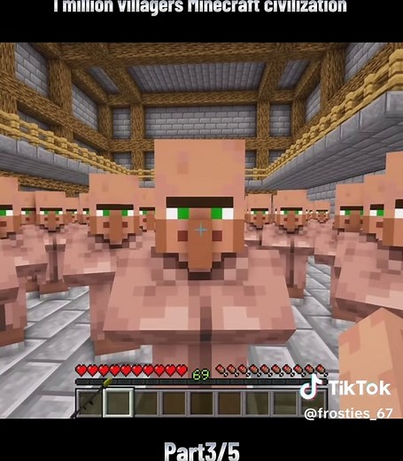 1 million villagers Minecraft civilization part 3/5 || #foryou #fyp #minecraft #grox #fy