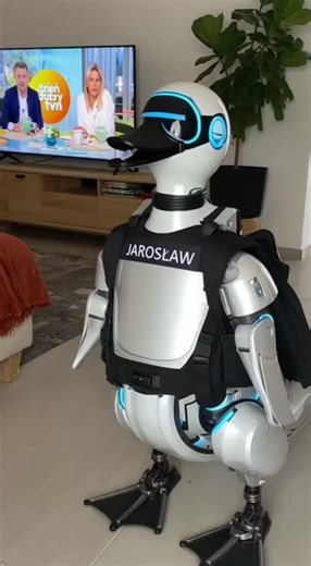 Robot Jarosław krytykuje moje metody wychowawcze.