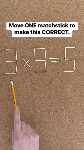 363K views · 1.4K reactions | Move one matchstick to make this math equation correct. | The Gooch | Facebook