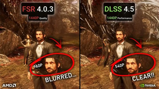 【终极对决！】DLSS 4.5 vs FSR 4.0.3画质大战！性能模式竟能反杀？