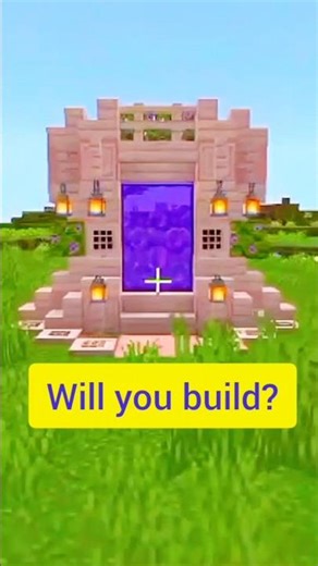 minecraft nether portal build tutorial.#minecraft #minecraftbuilding