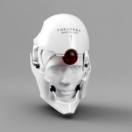 Motorized Gray Fox Cyborg Ninja Helmet STL - Etsy