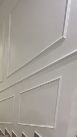 79 reactions | Wainscoting your stairways. Just a dm away | Wao Wallpaper 08035541454, 08152724021 | Facebook