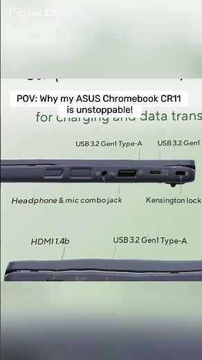 ASUS CR11 Chromebook | Rugged Classroom Laptop | Intel N100, 4GB RAM, 64GB Storage