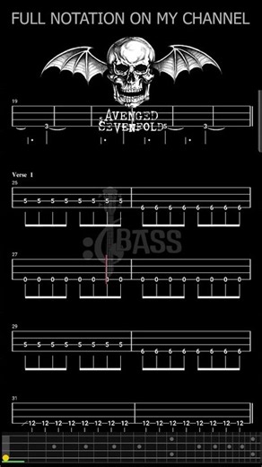 Bat Country 𝄢 Avenged Sevenfold Bassline #avengedsevenfold