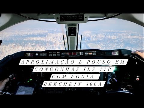 Beechjet 400A - FMS Collins 5000 Proline 4 - Approach ILS 17R SBSP - Congonhas - São Paulo - Brazil