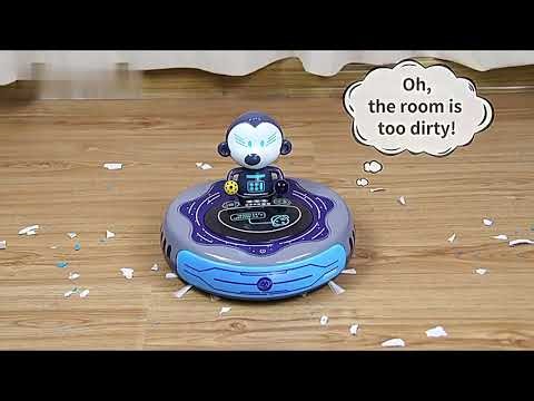 Simulation Robot Vacuum Cleaner Smart Educational Kids Floor Sweeper Robot Toys With Music Light