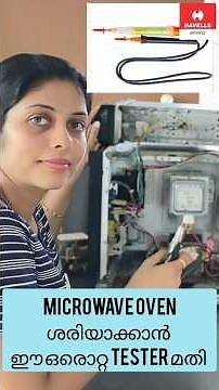 Microwave oven repair using a continuity Tester. #viral #microwave oven #kerala #malayalam