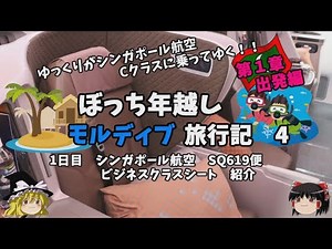 ゆっくり旅行【Singapore Airlines Business Class】シンガポール航空ビジネスクラスに乗る！　モルディブ旅行記4