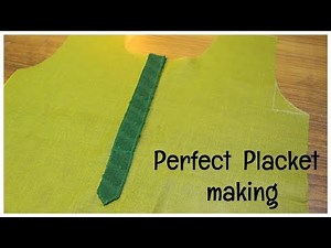 How To Make Perfect Placket | Easy Method