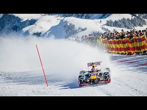Max Verstappen drives F1 car in snow