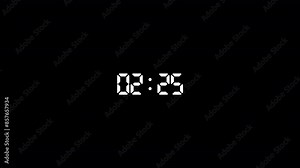 2 minute 30 second countdown timer, 2:30 minutes timer countdown, 2 minutes and 30 second countdown animation on black background.