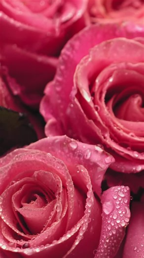 Water Droplets Falling on Roses - Free Stock Video