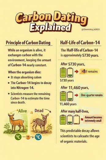 Carbon Dating in Chemistry – Detailed Explanation #chemistry #neet #education #carbon#explained