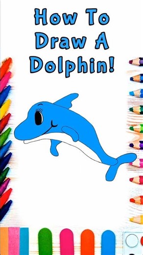 🐬 How To Draw A Dolphin!