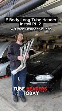 Long tube header install - how to! F body Camaro pt. 2 #fbody #camaro #headers #transam #ls1 #v8