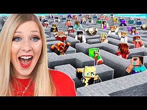 I Trapped 100 Players in an IMPOSSIBLE Maze! - Minecraft