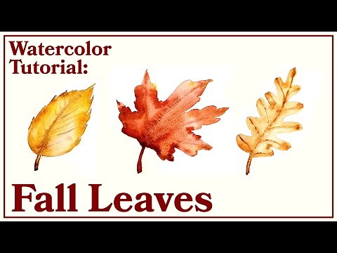 Watercolor Tutorial | Painting Fall Leaves Step by Step!