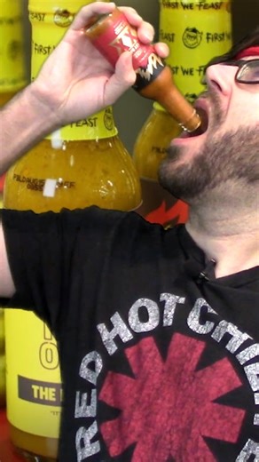 Drinking Hot Ones The Last Dab XXX hot sauce made with Pepper X! Please follow, like, comment and share! mikejackeatsheat.com #HotOnes #thelastdab #lastdab #pepperx #hotsauce #spicy #spicyfood #food #pepper #foodchallenge #eating #chili #challenge #challengeaccepted #mikejackeatsheat | Mike Jack Eats Heat