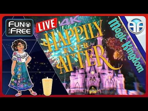 🔴 LIVE: Happily Ever After – Magic Kingdom Fireworks & Disney World Ambience (4K)