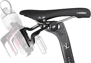 Bike Seat Water Bottle Holder for Road and Tri. A Light Weight Behind Saddle Water Bottle Cage Mount - (Mount ONLY. Does not Include Cages, LED, inflator, or CO2 cartridges.)