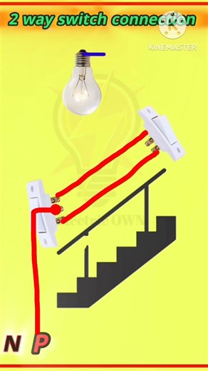 ✅2 way switch connection for electric wiring 💡 ✅🪛🪛🪛🪛🪛