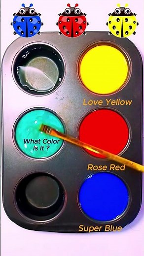 Vibrant Color Mixing Acrylic Paint (Yellow+Red+Blue = ?) | Satisfying ASMR Tutorial #colormixing