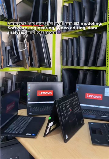 👾Lenovo Laptop's good for 3D modeling, graphics design,Video Editing, Mobile and software dev. Lenovo T14 Gen 2i 11th Generation Core i5 - 2.50Ghz 16GB - 256ssd NGN550,000 Lenovo V14 12th Generation Core i5 16GB - 512 NGN600,000 Lenovo L13 Yoga x360 10th Generation Core i5 - 1.60Ghz 8GB - 256ssd NGN520,000 Lenovo T480s 8th Generation Core i7 - 1.70Ghz 8GB - 256ssd NGN430,000 Lenovo ThinkPad X280 1.60Ghz - Core i5 8th Generation 8GB - 256ssd NGN280,000 Available in stock!