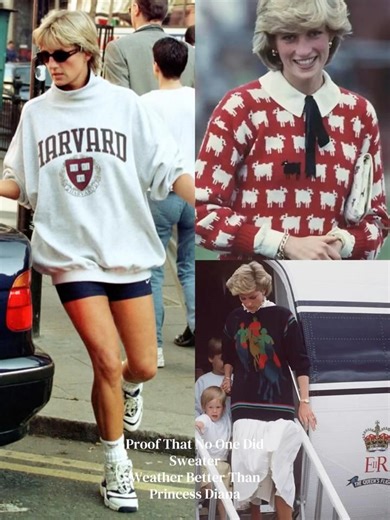 Proof That No One Did Sweater Weather Better Than Princess Diana #PrincessDiana #PrincessDi