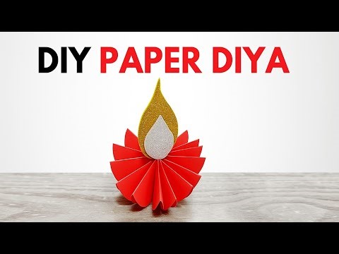 easy paper diya making | diy paper diya for diwali decoration | paper diya craft ideas