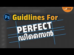 How to use guidelines in Photoshop Malayalam | Add Margins, Use Ruler & Grid | Scale | Guide