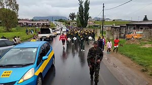 National University of Lesotho Road march with Lesotho Defence Force youth development programme... | Lesotho Defence Force