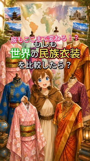 国が変わると服も変わる？世界の民族衣装を比較！