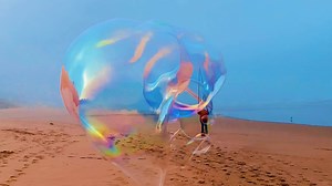 Mesmerizing Giant Soap Bubble Art
