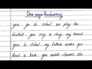 English Handwriting Practice | How To Improve Your Handwriting | One Page Cursive Handwriting