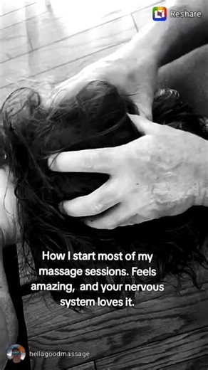 I normally start my massages with a scalp massage. It's a great way to introduce my touch to you. #massage #hair #therapy #healing #good