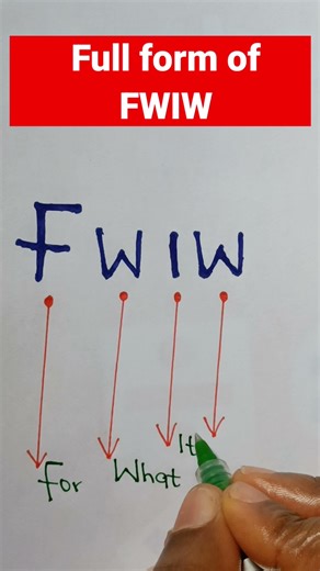 Full form of FWIW.#shorts #fullform #fwiw