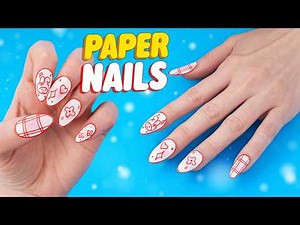 How to make fake nails with paper | Easy paper craft