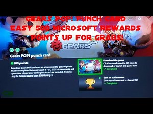 Gears POP! Microsoft Rewards Punch Card Overview - Easy 500 Rewards Points Up for Grabs!
