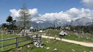 Velika planina in Slovenia landscape
