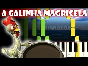 A Galinha Magricela - A Fazenda do Zenon | Tutorial de Piano | Karaoke