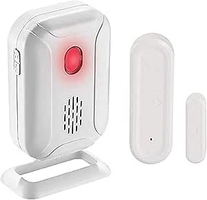 GREENCYCLE Wireless Door Open Chime (Operating Range - 918FT,36 Chime Tunes,4 Volume Levels,LED Flashing Light) 1 Magnetic Door Alarm Sensor, 1 Receiver Battery Operated