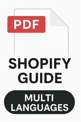 Shopify PDF指南 – 让您的商店可见并盈利 (支持8种语言)