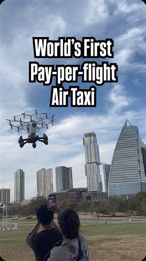 Explore Austin Texas on Instagram: "This is the World’s First pay-per-flight air taxi (or eVTOL - Electric Vertical Takeoff and Landing). It takes less than an hour to get trained, no pilot’s license is required, and flying the HEXA is easy and intuitive LIFT Aircraft was founded in Austin in 2017 by Matt Chasen, LIFT Aircraft debuted its groundbreaking HEXA eVTOL at SXSW 2019, and today, at SXSW 2025, it is making history again by offering attendees the chance to pilot the aircraft themselves, 