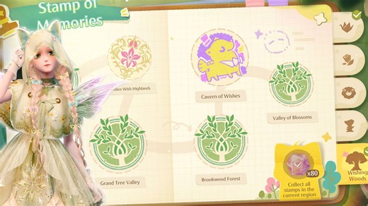 Infinity Nikki Stamp of Memories: Wishing Woods locations