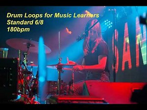 Drum Loop for music learners - 6/8 - 180bpm