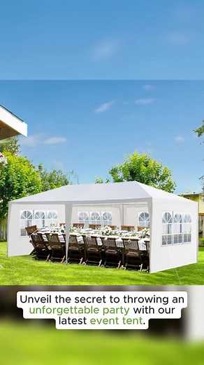 【Always 4 Party】10'x20' Outdoor Party Tent with 4 Removable Sidewalls, Waterproof Canopy Patio Wedding Gazebo, White Outdoorfun Modern Aesthetic