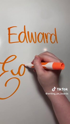 How to Write 'Edward' in Cursive Calligraphy | ASMR Whiteboard Tutorial